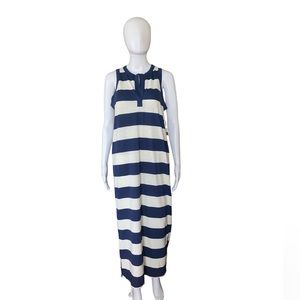 King maxi dress from gap that is navy and white stripes all around. (New)